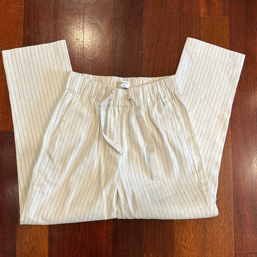 Babaton ( from Aritzia ) pants , size Xs , white with black stripes